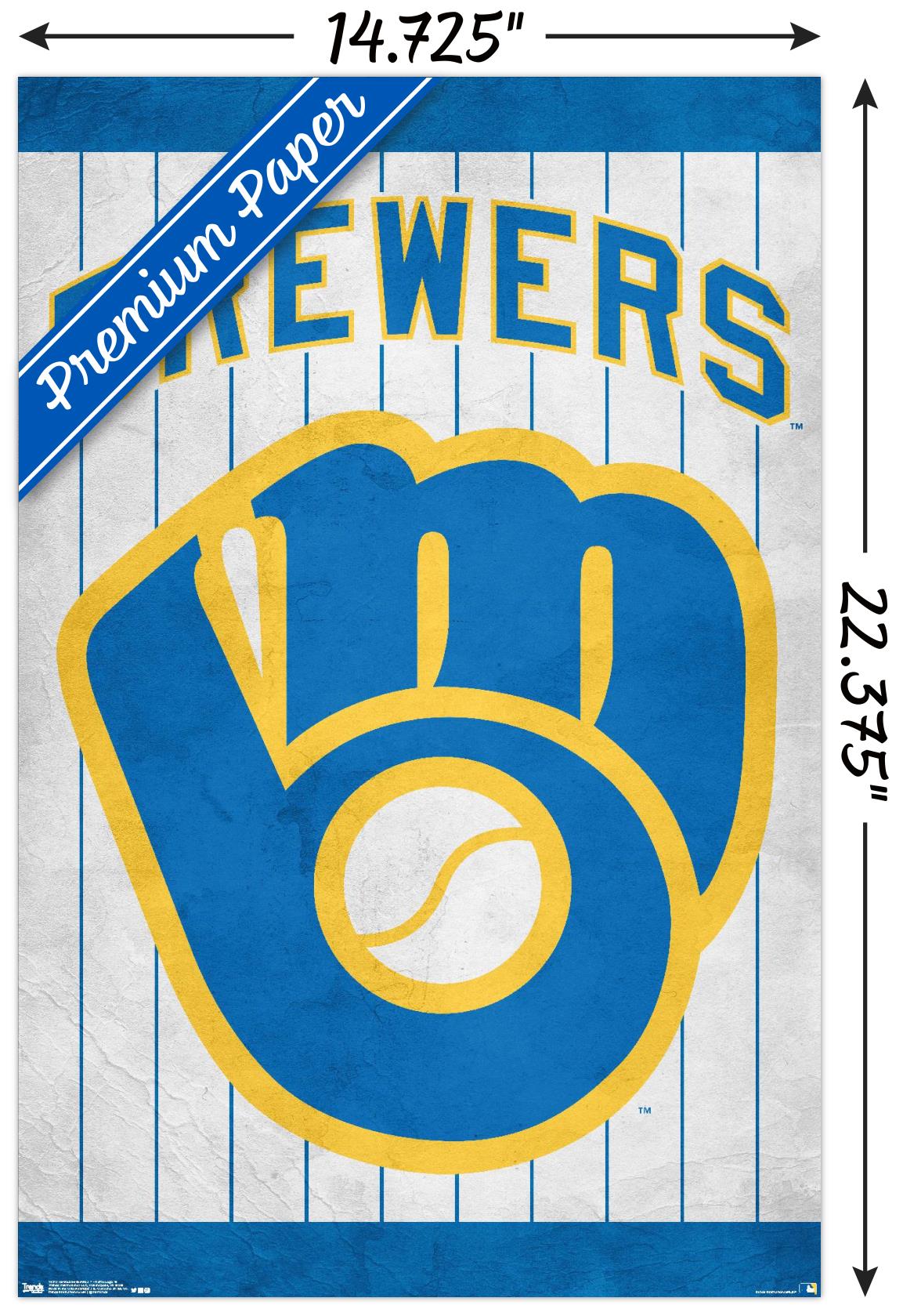 MLB Milwaukee Brewers - Retro Logo Wall Poster, 14.725" x 22.375"