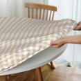 thumbnail image 5 of Round Fitted Tablecloth 52 Inch, Beige Gingham Round Fitted Tablecloth Fitted Tablecloth Water Resistant Spill Proof Table Covers Outdoor Tablecloth for Dining, Parties, Camping, 5 of 8