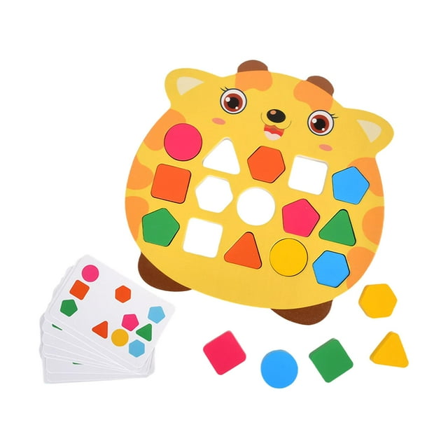 BELOVING Shape Matching Game Basic Skills Activity Toy for Ages 2~4 Kids Holiday Gift Yellow