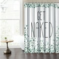 thumbnail image 2 of Eucalyptus Leaves Shower Curtain Set with Hooks Sage Green Leaves Shower Curtain for Bathroom Get Naked Waterproof Fabric Decor 72x84inches, 2 of 6