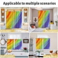 thumbnail image 6 of Abstract Ombre Colored Kitchen Curtains Short 45 Inch Length, Rainbow Watercolor Painting Art Grommet Top Bedroom Living Room Curtains, Light Filtering Cafe Curtain Drapes 2 Panels Set 84''x45'', 6 of 9