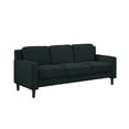 thumbnail image 2 of Contemporary Fabric 3-Seater Sofa for Small Space, Bedroom, Apartment, Studio, Black, 2 of 8