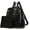 A-black, variant on Women's Corduroy Casual Backpack, Foldable Travel Shoulder Bag with Wristlet Wallet Handbag