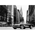 thumbnail image 2 of Gasoline Images 32x24 White Modern Wood Framed Museum Art Print Titled - Roadster in NYC, 2 of 4