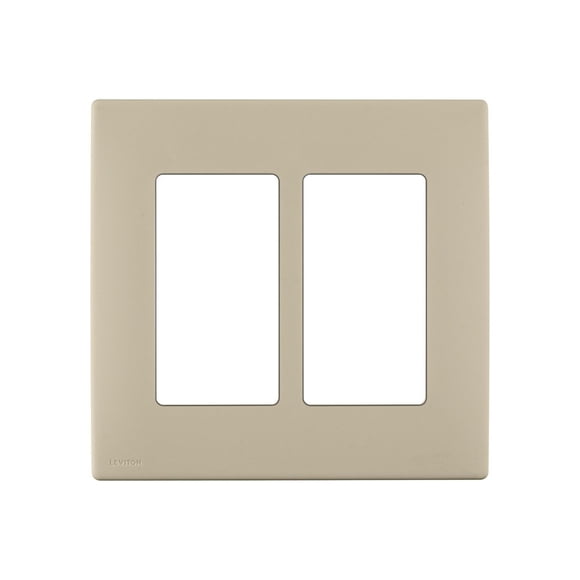 Placa de pared Leviton Renu REWP2-NS de dos elementos, sin tornillos, a presión