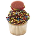 thumbnail image 3 of cake topper pick  CakeDrake Grilling Food Cake Picks BBQ Theme 12ct Assorted Hotdog Hamburger, 3 of 5