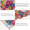 thumbnail image 5 of FORMRS Womens Scarf Winter Soft Long Big Warm Shawls Wrap Tassel Scarves, Red Whimsical Floral, 5 of 9