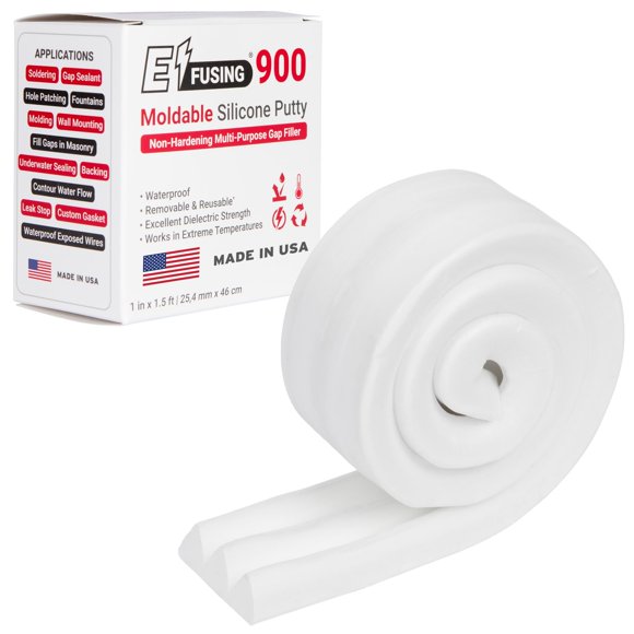 Masilla de silicona moldeable E/FUSING 900, impermeable, blanca
