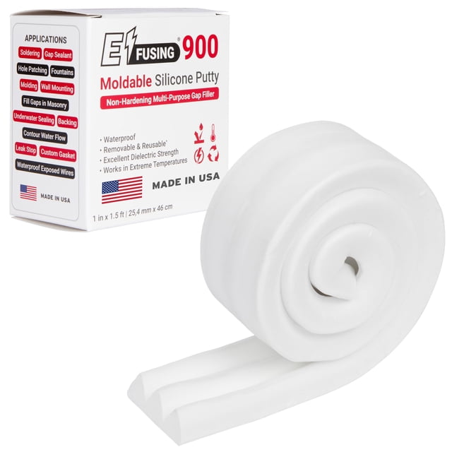 Masilla de silicona moldeable E/FUSING 900, impermeable, blanca