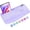 Purple-Wired, variant on Large Print Wired Backlit Keyboard with 7-Color Backlight, Wrist Rest, Phone Holder, Oversized Keys, USB Plug & Play for PC Laptop Desktop Windows, Black