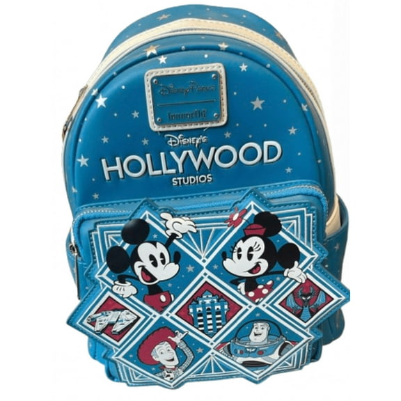 Disney Parks Hollywood Studios Mickey & Friends Logo Loungefly Mini Backpack New