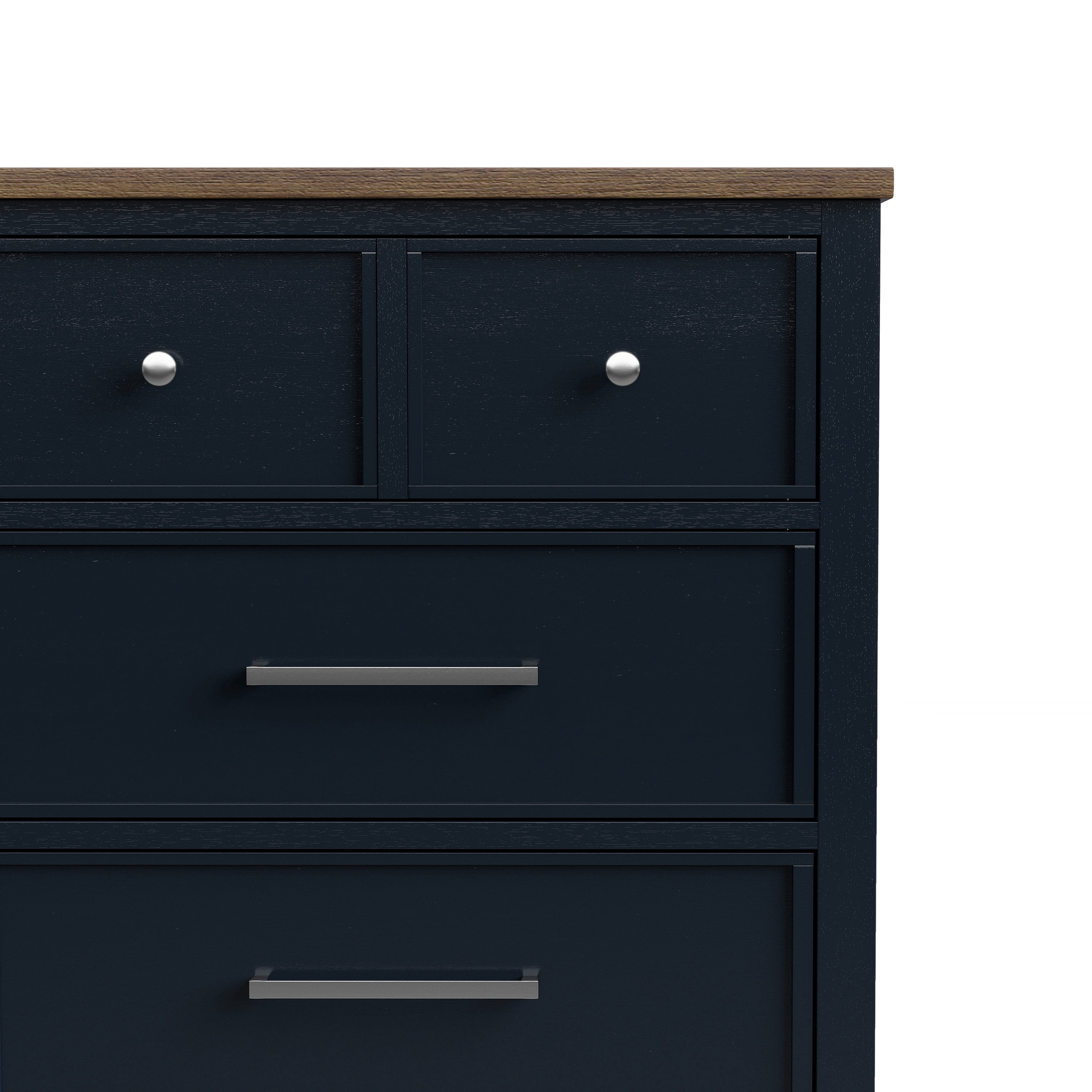 Furniture of America Yvara Modern 4-Drawer Vertical Dresser, Blue