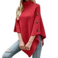 thumbnail image 1 of Manteau Chandail Col Montant Uni pour Femmes, 1 of 4