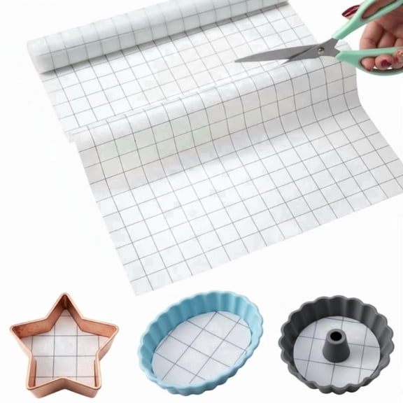 Free-Cutting Silicone Baking Mat Roll (12"x100") - Non-Stick Oven Liner & Air Fryer Mat, Reusable Pastry Mat for All Pans & Tins