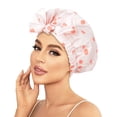 thumbnail image 1 of Gorro de ducha Luvruitaky de lujo, reutilizable, impermeable, para mujer, 1 of 9