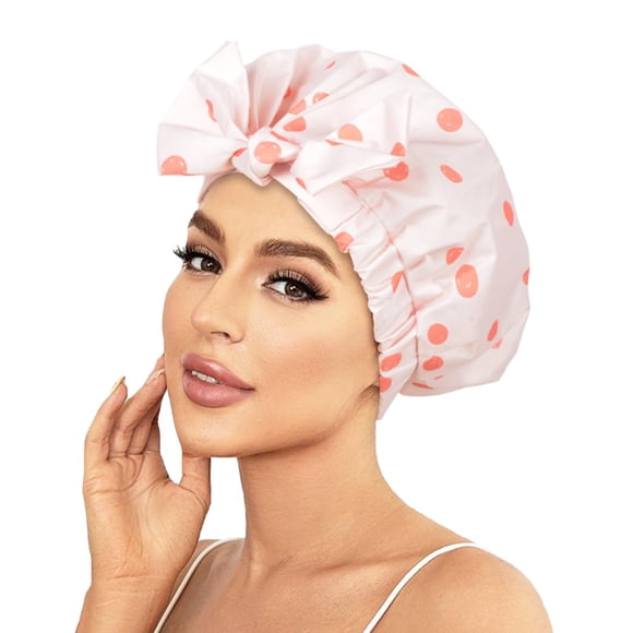 Gorro de ducha Luvruitaky de lujo, reutilizable, impermeable, para mujer