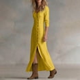 thumbnail image 5 of Women's Casual Long-Sleeve Button Front Dress, 5 of 7