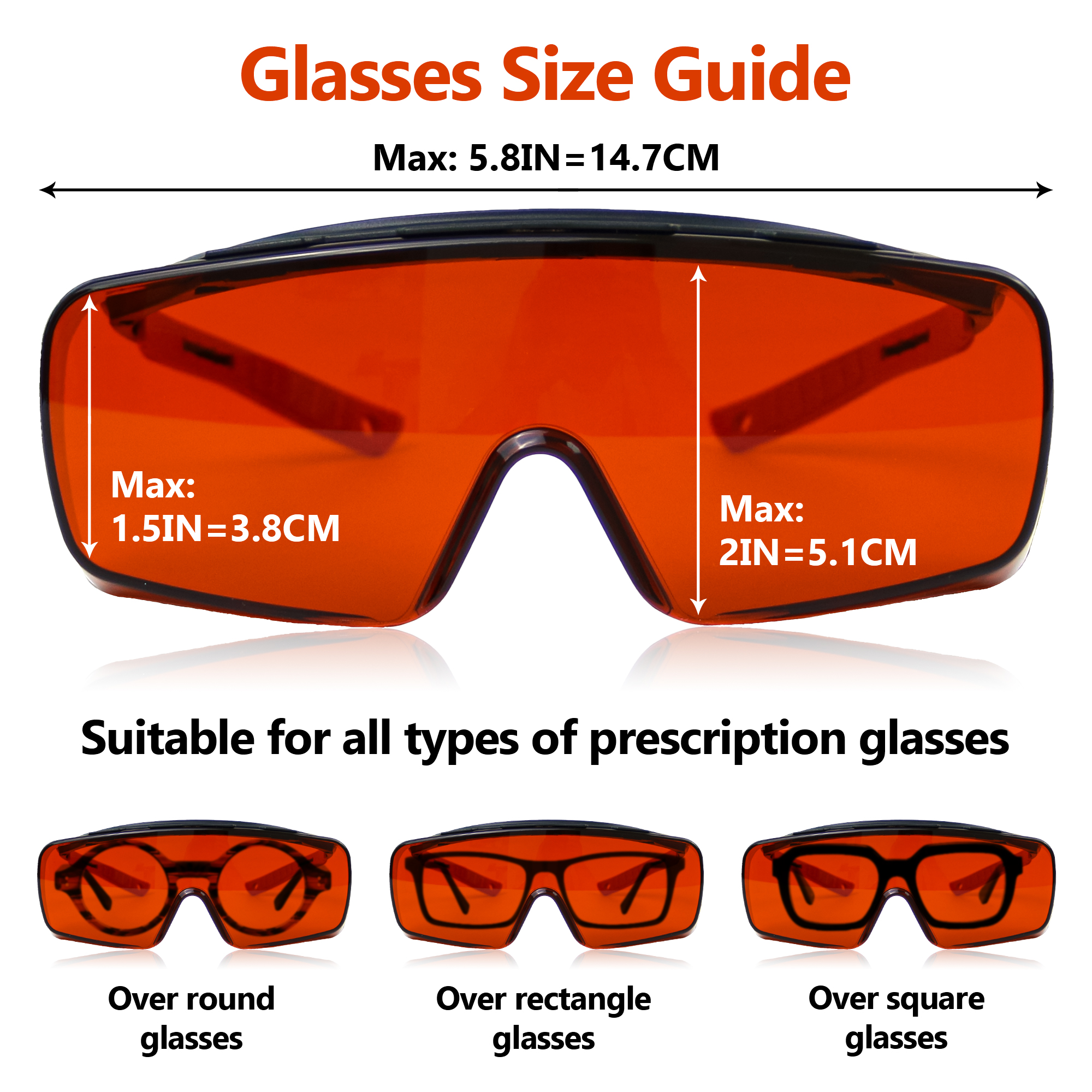Professional Laser Goggles - Dual Wave 532+1064nm Laser Safety glasses, Resistant to Laser180-540&750-1100nm for 445nm,450nm,473nm,532nm,1064nm Infrared Laser Protection, Blue,Green,UV Laser Goggles