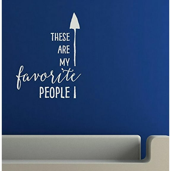 These are My Favorite People Vinyl Wall Decal Lettering, 23 x 18 , Warm Gray
