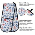 thumbnail image 4 of Dailycode Double Sided Oven Mitt with Loop Heat Resistant Kitchen Long Potholders 7" x 35" Berries Leaves Pomegranates and Herbs, 4 of 6