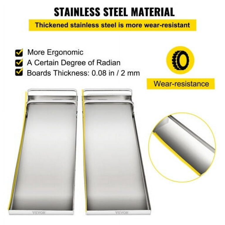 31 x 8 Heavy-Duty Stainless Steel Knee Boards