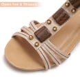 thumbnail image 5 of Deago Wedge Sandals for Women Open Toe Casual Summer Roman High Heel Breathable Beach Sandals, 5 of 10