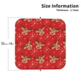 thumbnail image 3 of Disketp Christmas With Cute Deer Funny Coasters,6 Pcs Leather Coasters with Holder, Perfect Housewarming Hostess Gifts,Protect Furniture from Water Marks Scratch and Damage,Square, 3 of 7