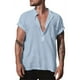 thumbnail image 1 of Camisa De Playa Casual De Lino De Manga Corta Para Hombre, 1 of 2