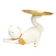 thumbnail image 5 of Estatua de gato de , decoración Feng Shui con bandeja de almacenamiento, regalo de vacaciones, decoración china de gato de buena para, 5 of 9