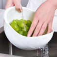 thumbnail image 4 of 1pc/2pcs/3pcs Multi-Functional Kitchen Washing Basket Basin - Drain Water  Wash Rice  Perfect For Cleaning Vegetables And Fruits  And More With Convenient Features - Ideal For Various Use, 4 of 7