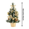 thumbnail image 2 of Mini Tabletop Xmas Tree 15.8 Inch, Artificial Christmas Tree with Ornaments, Small Indoor Home Office DIY Holiday Decor, 2 of 5