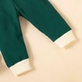 thumbnail image 4 of IROINID Discount Baby Boy Girl Pants Newborn Solid Color Long Sleeve Suit Trousers French Rib Suit,Green, 4 of 9