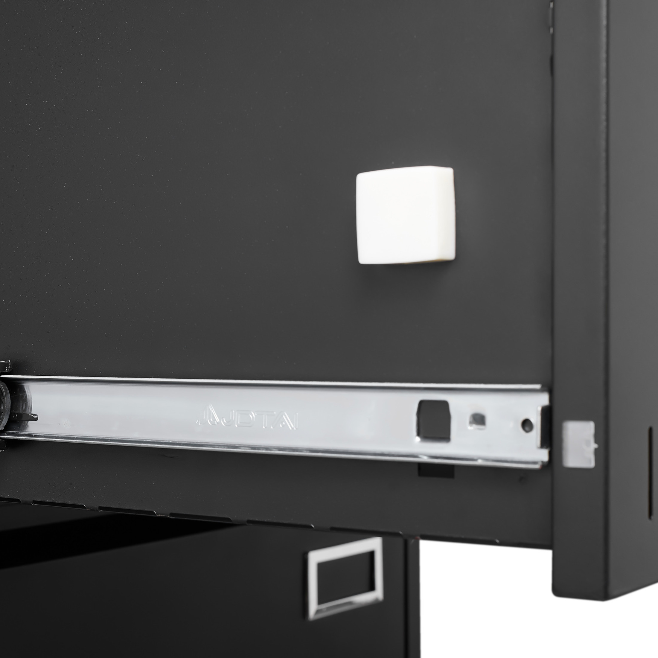 Noble House 2 Drawer Lateral File Cabinet with Lock, Metal Office Storage for Legal/Letter/A4, Black