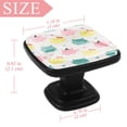 thumbnail image 3 of 4 Pcs Square Cabinet Handle Cupboard Knob Drawer Pulls Handle Cute Kitten Drawer Knobs with Screws Furniture Decoration, 3 of 5
