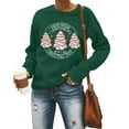 thumbnail image 2 of VILOVE Women Farm Fresh Christmas Tree Cakes Sweatshirt Christmas Crew Neck Sweater Xmas Gifts Top Casual Long Sleeve Tops, 2 of 6
