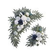 thumbnail image 4 of Arco de boda con flores, flores de seda, arreglo floral, guirnalda floral artificial Blanco Azul, 4 of 9