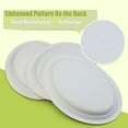 thumbnail image 4 of 100% Compostable Oval Paper Plates [12.5 Inch ] Elegant Disposable Dinner Platter Heavy-Duty Quality, Natural Bagasse Unbleached Eco-Friendly Made of Sugar Cane Fibers, [12.5" X 10" Platter], 4 of 8