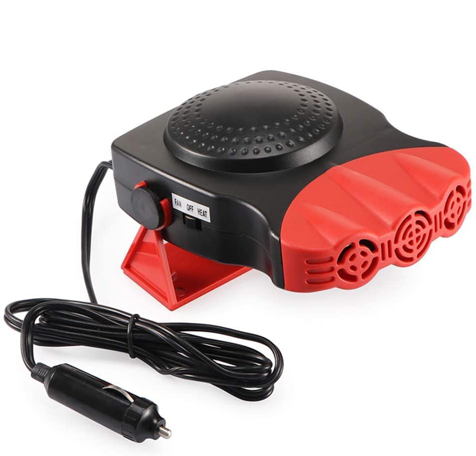 cary-yan Portable Car Heater or Fan Heat Cooling Fan 12V 24V judicious Practical Cooling Car Space & Fast Heating Defrost Defogger Space Automobile Windscreen Fan 