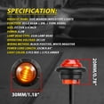 thumbnail image 5 of LINLIN 3/4" Round LED Front Rear Side Marker Indicators Light Waterproof Bullet Clearance Marker Light 12V for Car Truck, 5 of 7