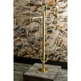thumbnail image 2 of Kingston Brass KS7032ABL English Country Freestanding Tub Faucet with Hand Shower, Polished Brass, 2 of 8