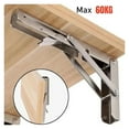 thumbnail image 5 of 8/10/12/14/16/18/20Inch 2pcs Triangle Folding Angle Bracket Heavy Support Adjustable Wall Mounted Bench Table Shelf Bracket, 5 of 7