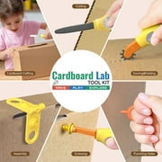 132 PCS Cardboard Cutter Tools for Kids, DIY Construction Cutting Tools Kit & Educational Toys for Family & Team Projects – Creative STEM Building Kit for Boys & Girls Ages 5+