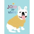 thumbnail image 2 of Oliphant, Ginger 19x24 White Modern Wood Framed Museum Art Print Titled - French Bulldog Joie de vivre, 2 of 4