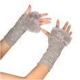 thumbnail image 2 of Honeeladyy Clearance under 10$ Gloves Women Girl Knitted Arm Fingerless Keep Warm Winter Gloves Soft Warm Mitten, 2 of 3