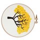 thumbnail image 2 of Wosthever 1 Uds Kit de bordado aro DIY flores plantas patrón Bastidor Para Bordar punto de cruz punzón Kit Borduurpakket Kruissteek Decoración Osmanto dorado, 2 of 6