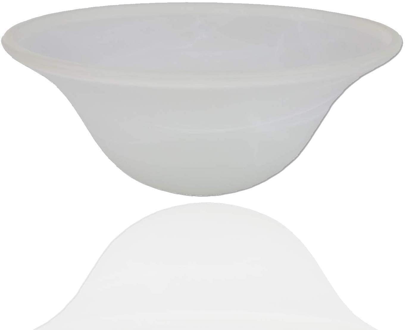 White Alabaster Swirl Glass Bowl Shade, Glass Dome Table Lamp Shade Replacement