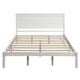 thumbnail image 5 of Euroco Full Platform Bed Wood Frame with Headboard and Footboard for Kids Teens, White, 5 of 10