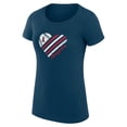 thumbnail image 2 of Women's G-III 4Her by Carl Banks  Navy Los Angeles Angels Super-Slim Fit Lightweight Heart Graphic T-Shirt, 2 of 5
