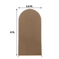 thumbnail image 3 of Efavormart 6ft Taupe Spandex Fit Round Top Backdrop Frame Stand Cover, 2-Sided Wedding Arch Cover, 3 of 10
