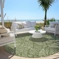 thumbnail image 6 of Addison Rugs Chantille Indoor/Outdoor Transitional Floral Olive Washable Round Rug, 8' x 8', 6 of 6